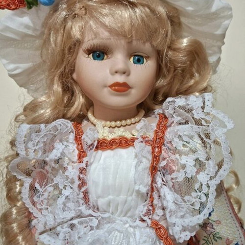 Victorian style porcelain doll, collectible
