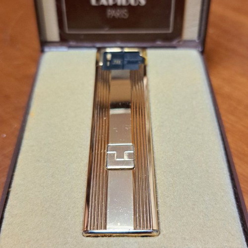 Ted Lapidus lighter used, gold plated