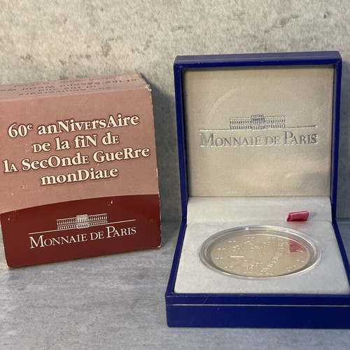 Monnaie de Paris commemorative coin 60th anniversary WWII proof silver