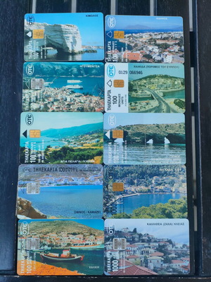 Phone cards nature landscapes used, pack of 10