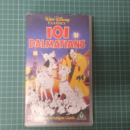 VHS tape 101 Dalmatians used from Disney with subtitles
