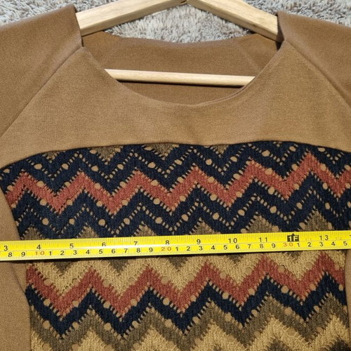 Dress and jacket set used, brown and orange