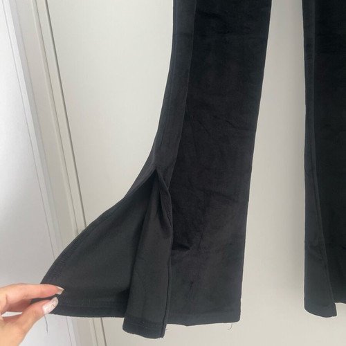 Velvet flare trousers like new from ASOS, black, size M