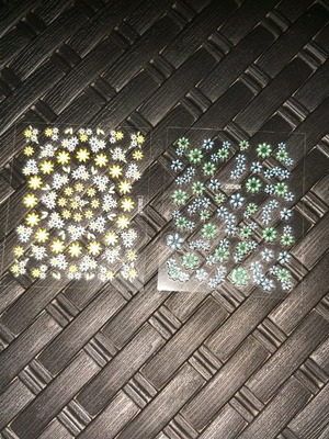 Nail stickers new, 2 sheets with flowers