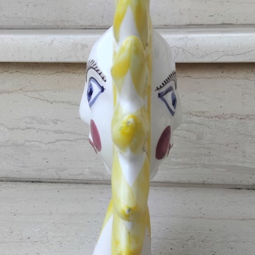 Vintage ceramic double-sided garden sun decoration, like new