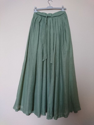 Benetton maxi skirt green size 44 new, summer breathable
