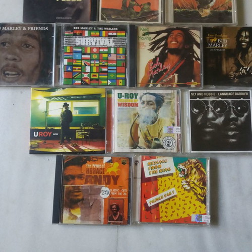 Reggae CD collection used with Bob Marley and others