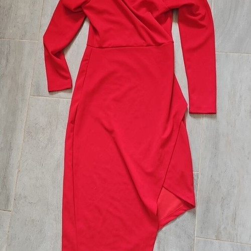 Dress Trendyol new, red, size XS with thigh slit