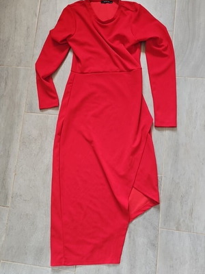 Dress Trendyol new, red, size XS with thigh slit
