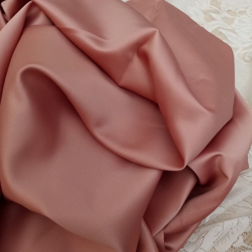 Satin fabrics from Italy new, muted salmon color