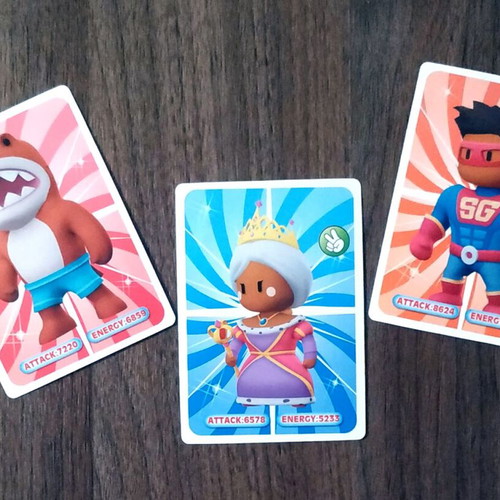 Stumble Guys cards used, pack of 3