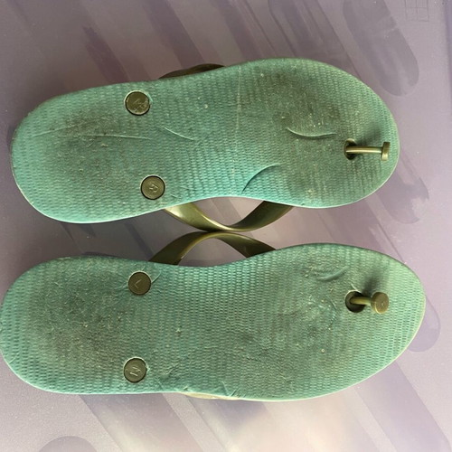 D&G authentic flip-flops used, medium size, white and turquoise