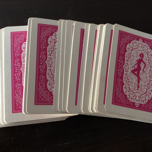 Vintage Playing Cards with Pin-Up and Artistic Nudes, Used