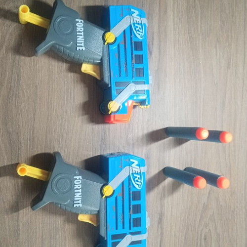 Nerf Micro Shots Fortnite Micro Battle Bus Dart Blaster καινούργιο, σετ 2 με 4 σφαίρες