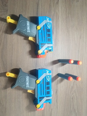 Nerf Micro Shots Fortnite Micro Battle Bus Dart Blaster καινούργιο, σετ 2 με 4 σφαίρες