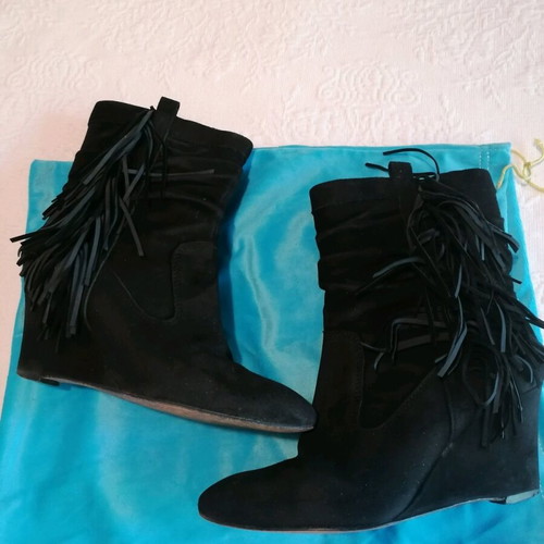 Boho Suede Jean Michel Cazabat ankle boots used, size 37, black