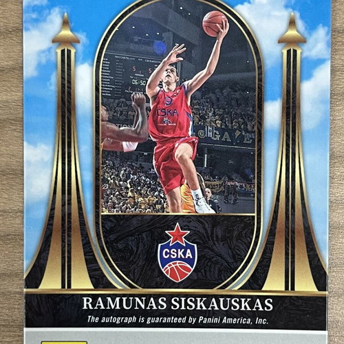 2025-26 Panini Select Euroleague Basketball Ramunas Siskauskas Autograph Card like new