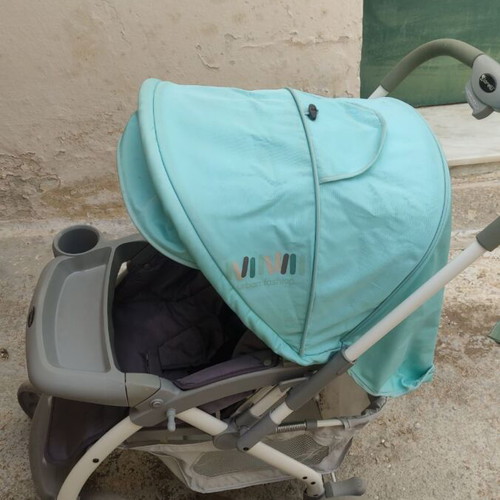 Lorelli Urban Fashion stroller used with footmuff mint grey
