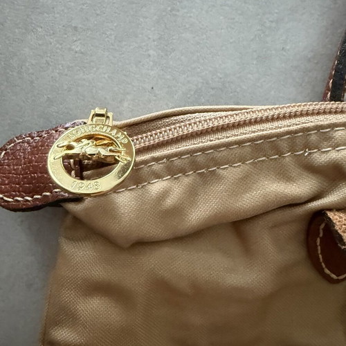 Longchamp Le Pliage small handbag, beige