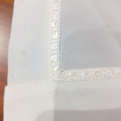 Silk Ivorie Table Runner with Embroidery Set of 3