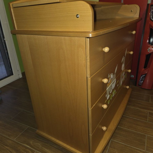 Children's wooden dresser with changing table like new
