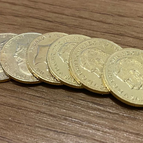 Gold-Plated Half Pound England New - George V