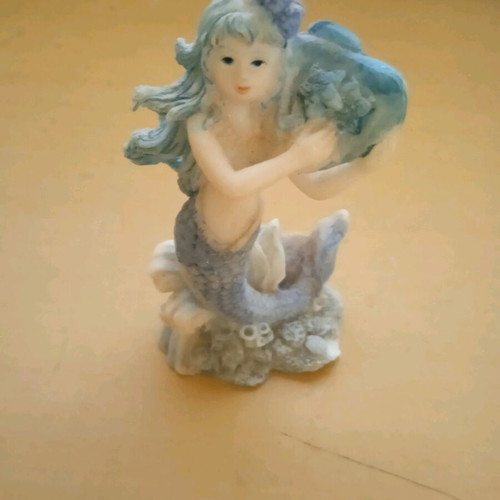 Vintage gypsum mermaid used