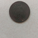 2 Drachmae 1962 used