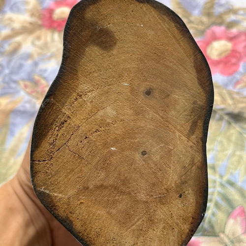 Vintage wooden Seychelles decorative figurine used, coconut