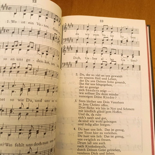 Geistliche Lieder religious hymns book used, hardcover