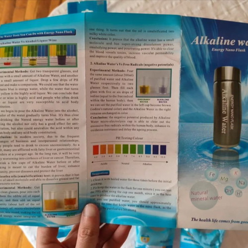 Alkaline Nano Flask 380ML with 8 replacement filters