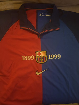 Barcelona Rivaldo 1899-1999 Υπογεγραμμένη φανέλα καινούργια με πιστοποίηση Beckett