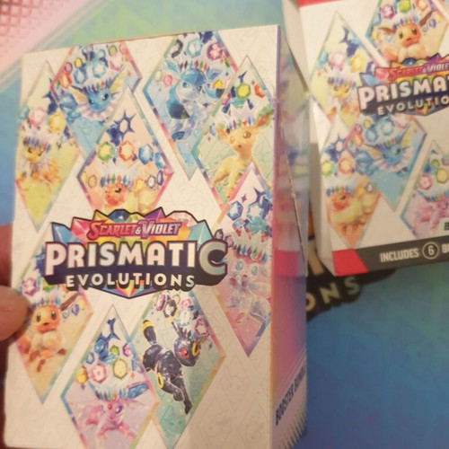 Prismatic Evolutions empty box used for card storage