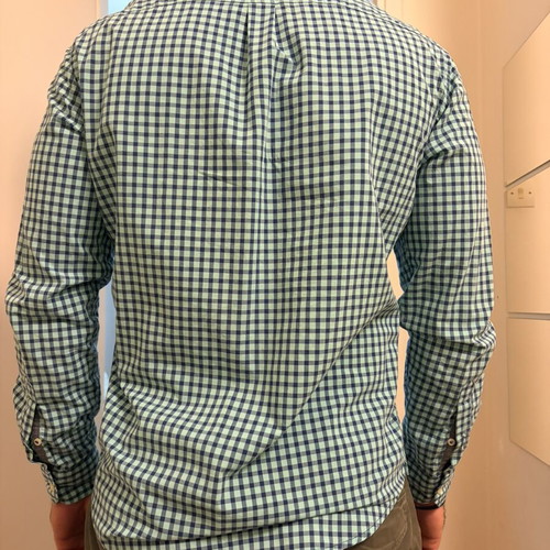 American Eagle shirt, regular fit, blue and green
