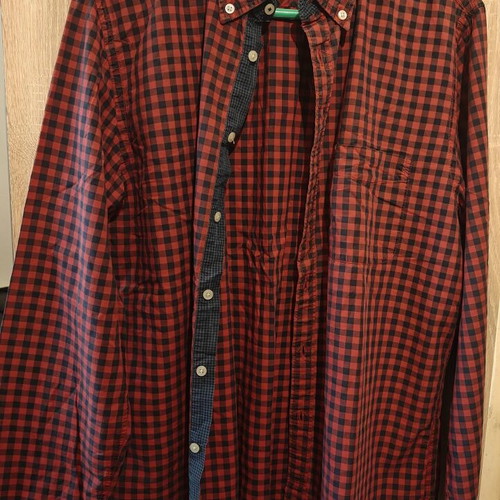 Tommy Hilfiger Cotton Checked Shirt used, red, size L