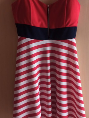 Summer dress like new, white and red, size M
