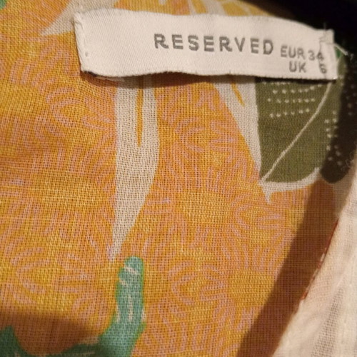 Reserved floral tunic blouse oversized, new, 100% cotton
