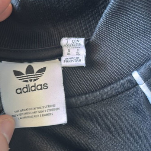 Adidas Jacket XL black with small hole, like new