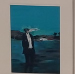 Untitled acrylic painting on cardboard 30x40cm with frame