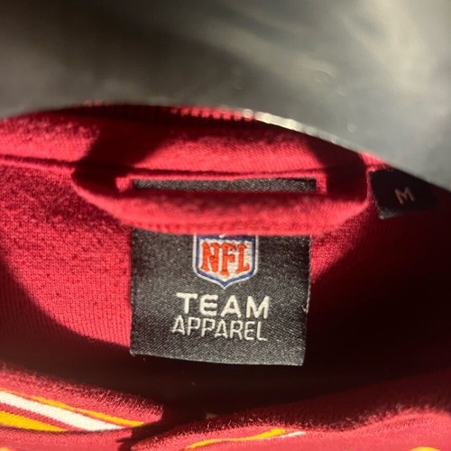 Overshirt jacket college NFL new, medium size, gray and red