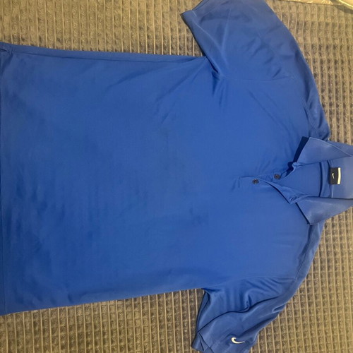 Nike Dry fit golf shirt used, size Large, blue