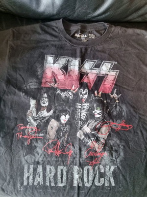 KISS Sig. Serries 32 T-shirt Hard Rock Cafe black, like new, size L