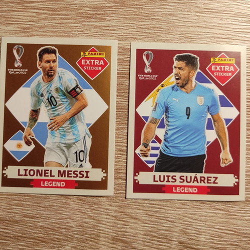 Extra Stickers Messi and Suarez Qatar 2022 like new