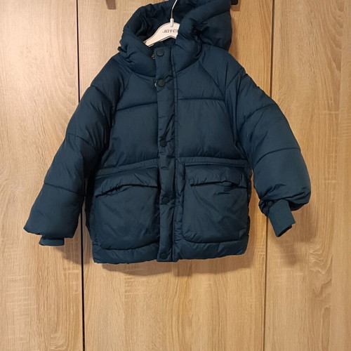 Zara boy's puffer jacket like new, size 2-3 years, petrol blue