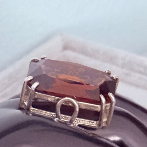 Silver evening ring Etalon Jenavi with Swarovski stone new