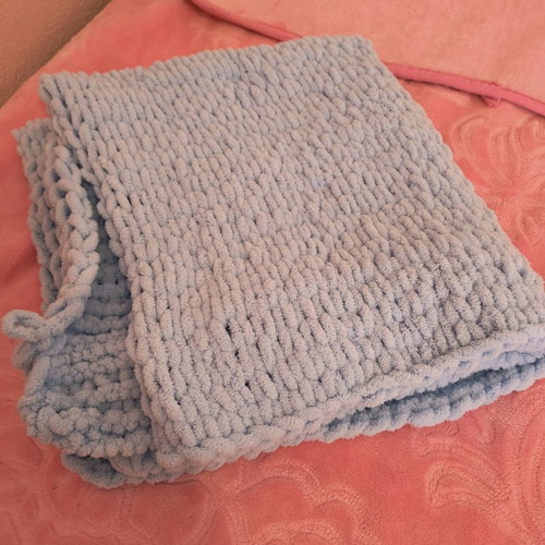 Children's knitted single quilt handmade new with pillowcase gift