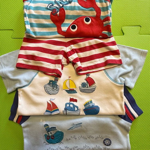 Mothercare summer pajamas set used, pack of 2, boys 5y-7y