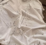 White tablecloth, vintage, 170x135 cm