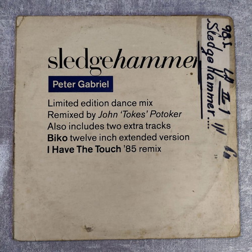 Peter Gabriel Sledgehammer 12'' Maxi Single used, Limited Edition Dance Mix