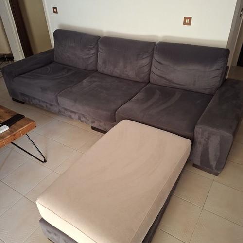 Corner sofa with removable chaise, 2.60m length, 1.00m depth